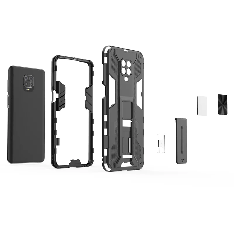 Premium Magnetic Stand Armor Case with Camera Protection - Universal Fit