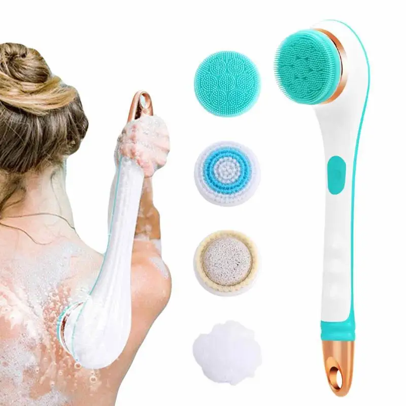 

Electric Body Scrubber Shower Sponge Scrub Brush Scrubber Shower Brush With 4 Brush Heads Rechargeable Electric Brush Accessory