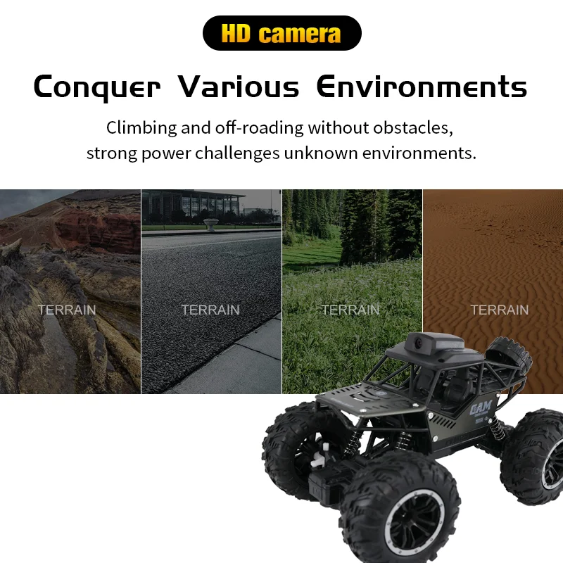 Voiture RC 4WD 1:16 tout-terrain 2.4GHz, 43€