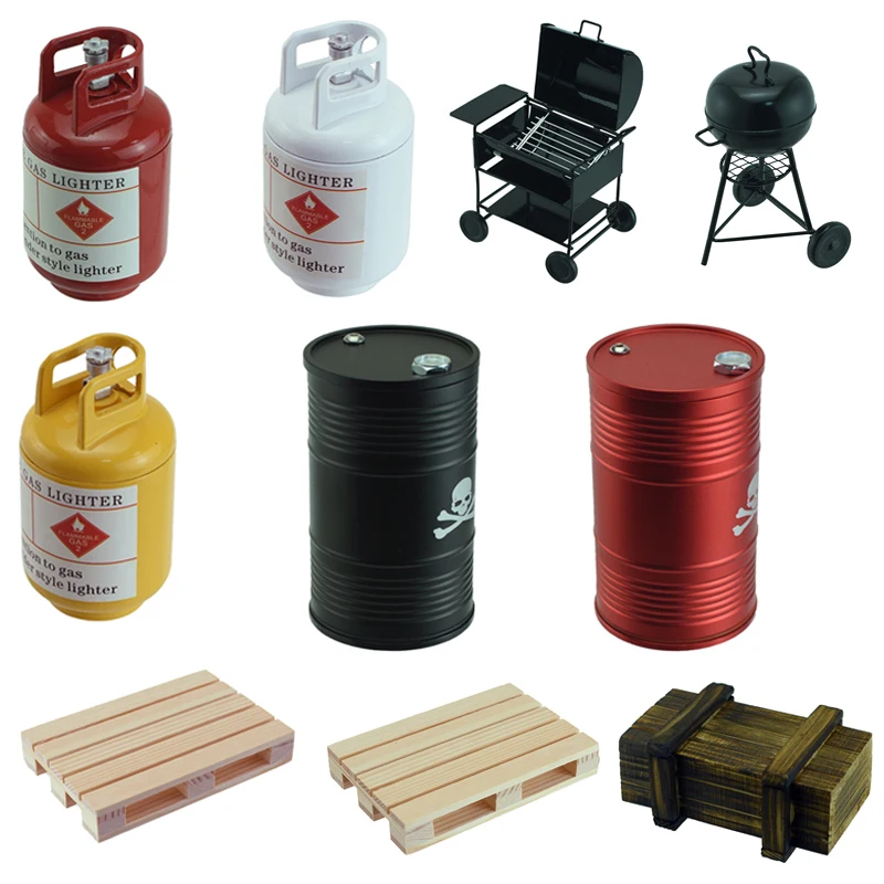 Jerrycan Accessoire 1/10 Pour Voiture RC SCX10 TRX4 - Réservoir à Essence Rouge - Universel