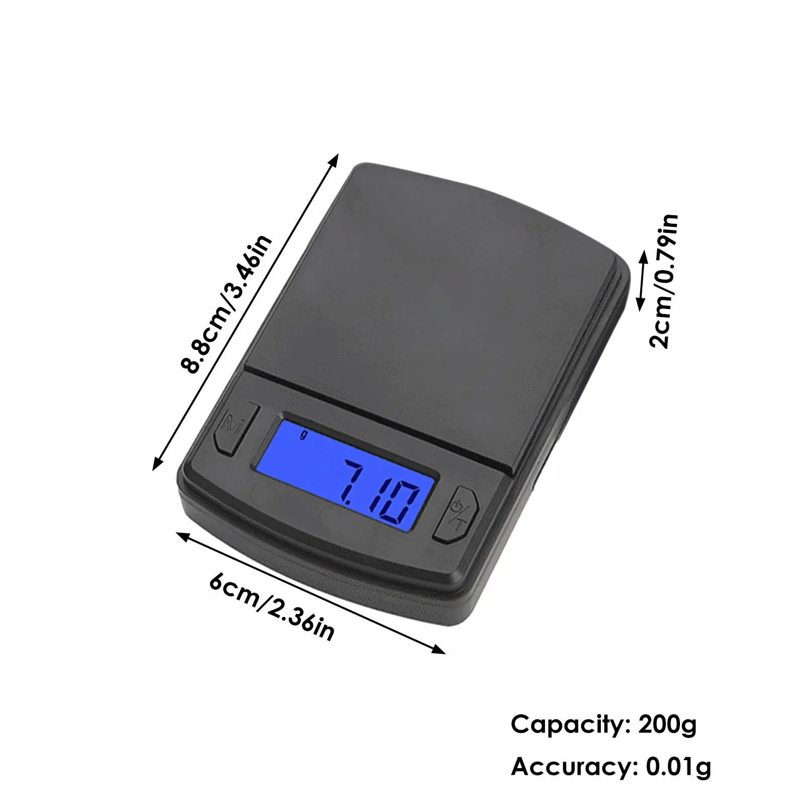 고정밀 디지털 주방 체중계 쥬얼리, LCD 포켓 무게 전자 저울, 금 분동 그램, 100g-500g/0.01g
