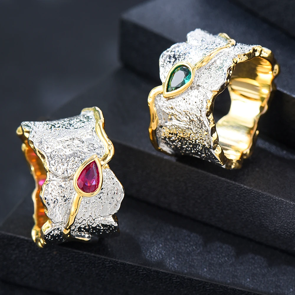 Missvikki Luxury Charm Original Design Ring for Noble Bridal Wedding Women Shiny Stone Party Show Engagement Anniversary Jewelry