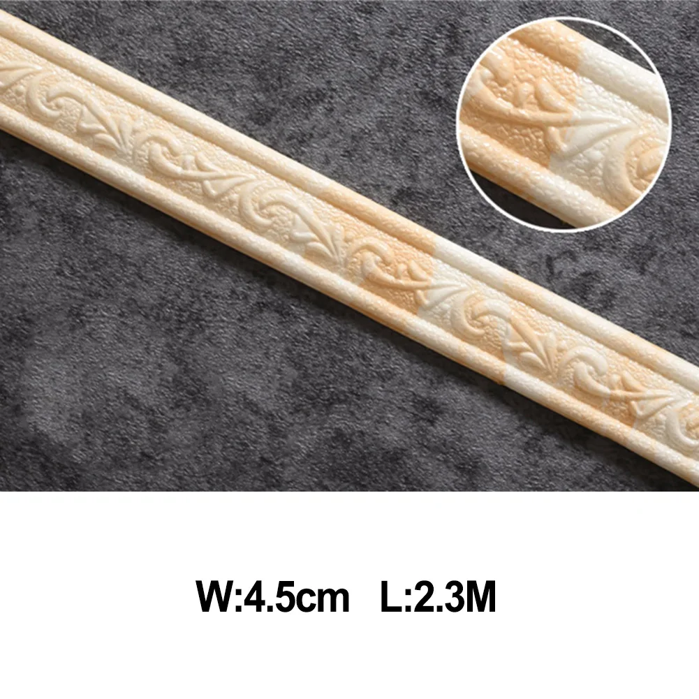 Self Adhesive Wallpaper 2.3m 3D Wall Trim