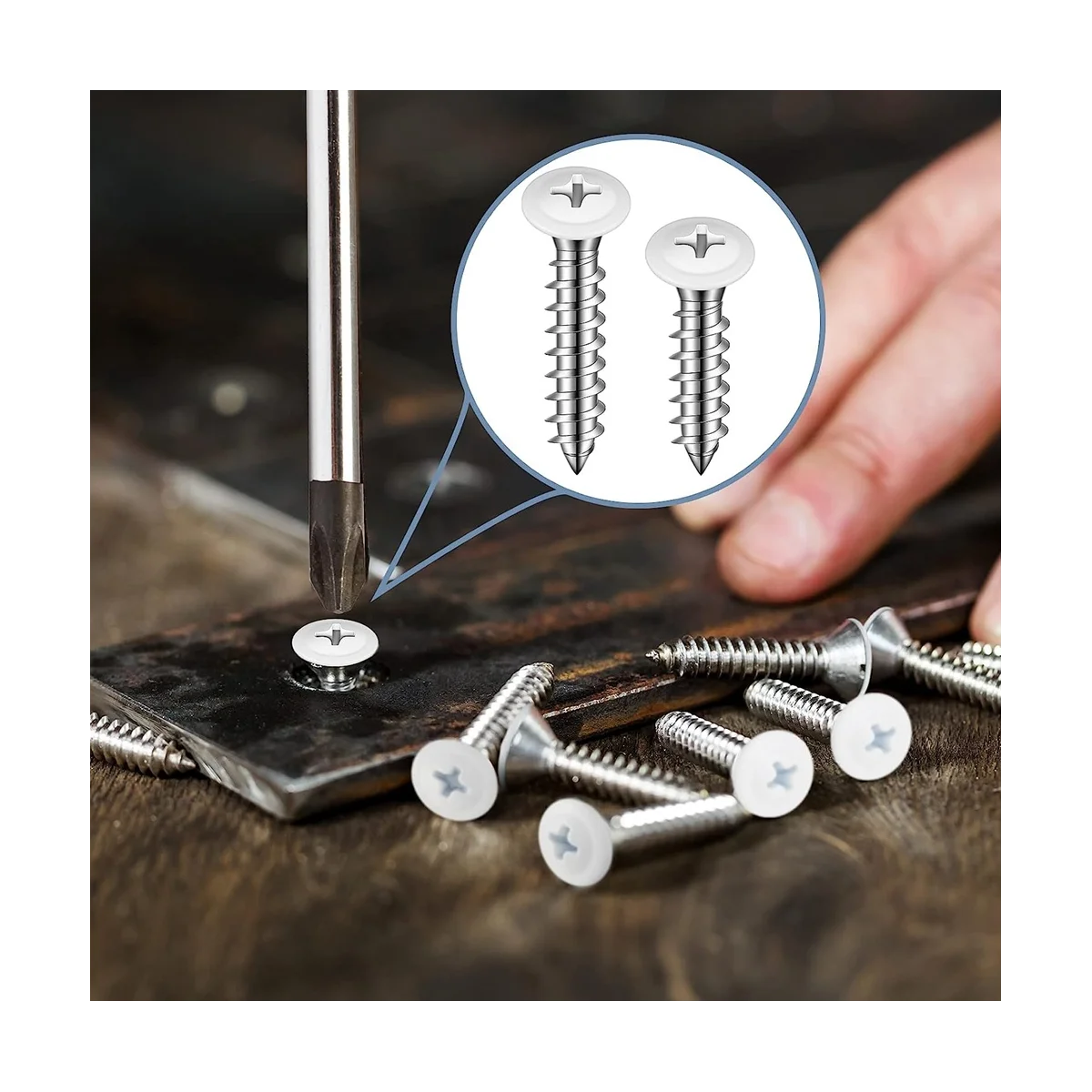 White Screws Wood White Sheet Metal Screw Thread Truss Head Fast Self Tapping Pan Cabinet Screws