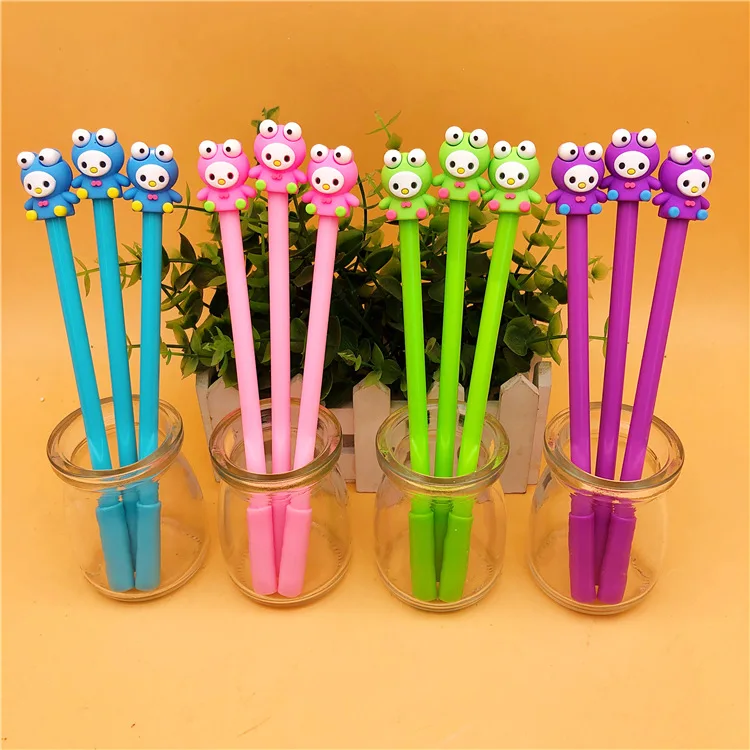 

Creative White Rabbit Pen with Frog Hat Student Stationery Kawaii School Supplies School Supplies Estojos Escolar
