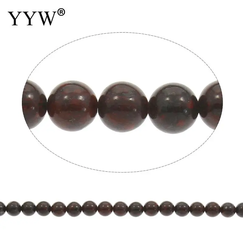 

Natural Stone Chinese Dark Red Brecciated Jasper Round Loose Beads 15" Strand 4 6 8 10 12mm Pick Size For Jewelry Making Diy