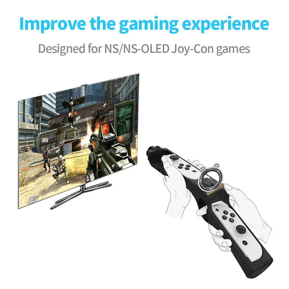 Game Gun Controller Handle Hand Grips Case Fit for Nintendo Switch / Switch OLED