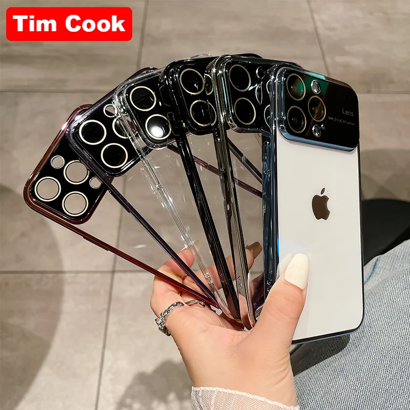 

cover iphone 14 The new Transparent Cover for iphone 14 13 12Pro Max Plus Camera Protection Glass Mobile Phone Protection Case