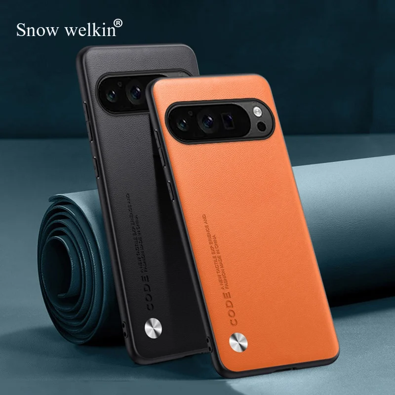 Premium PU Leather Shockproof Silicone Phone Case - Durable Back Cover