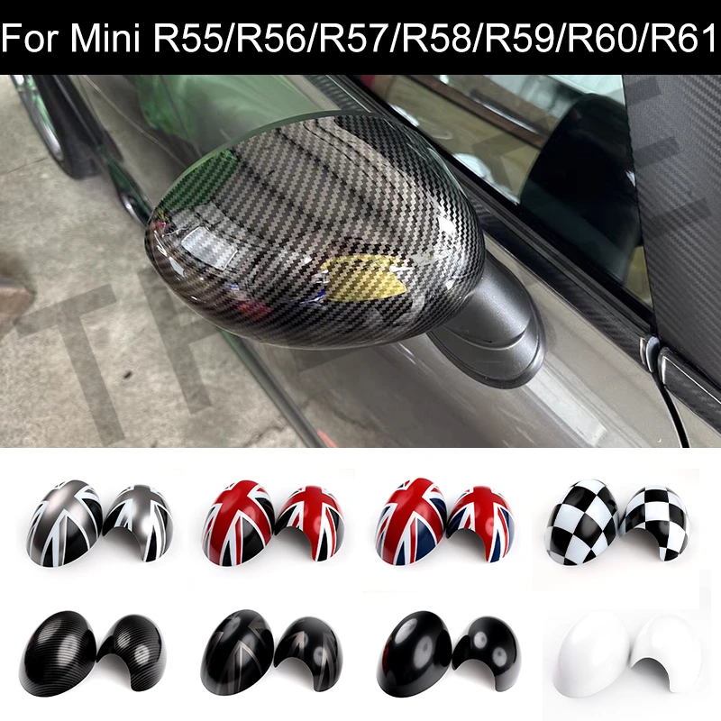 The Black Flag Shell Car Rear View Mirror Covers For Mini Cooper S