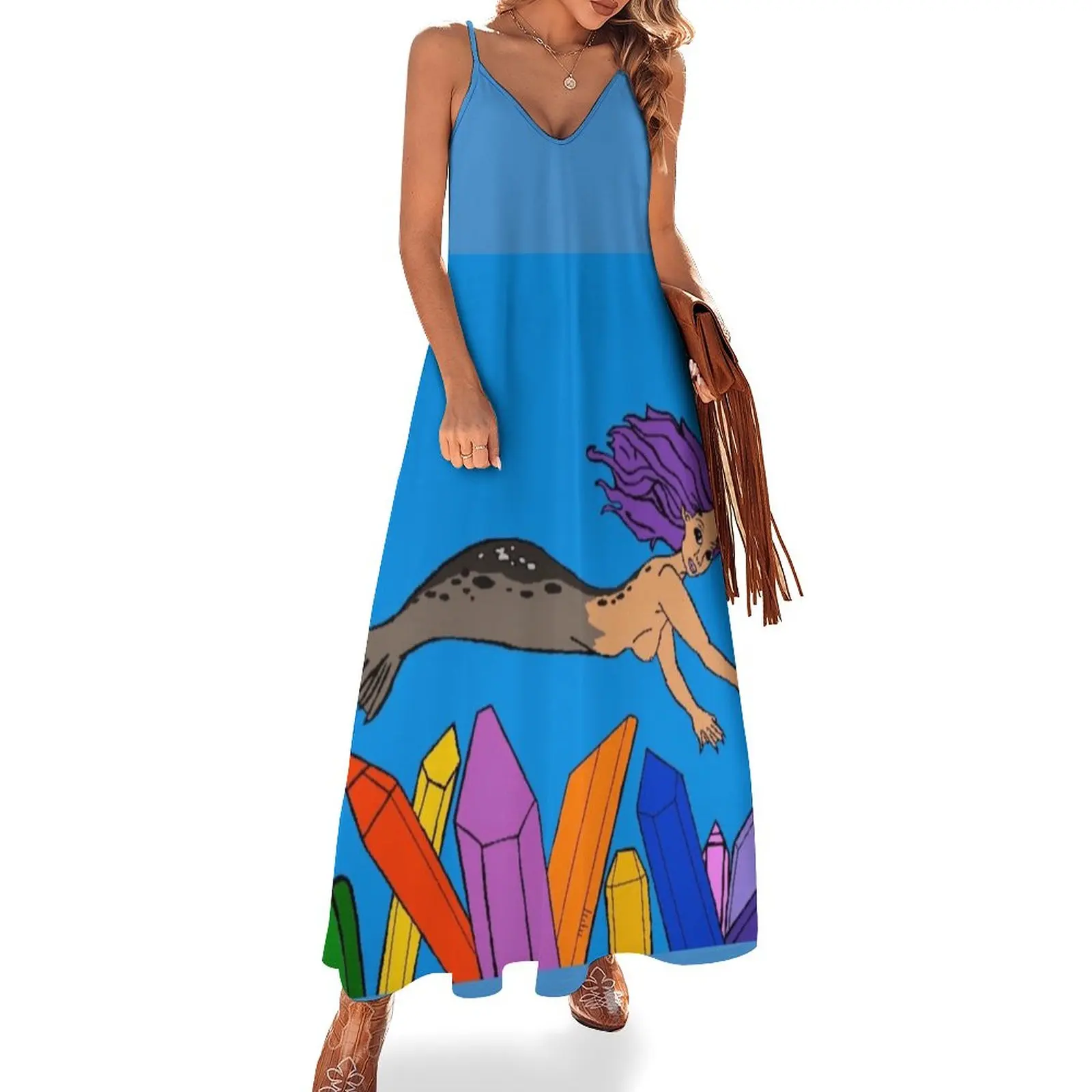 

Женское платье без рукавов Silkie in a Подводное с кристаллами, элегантные вечерние платья в Корейском стиле, 2024