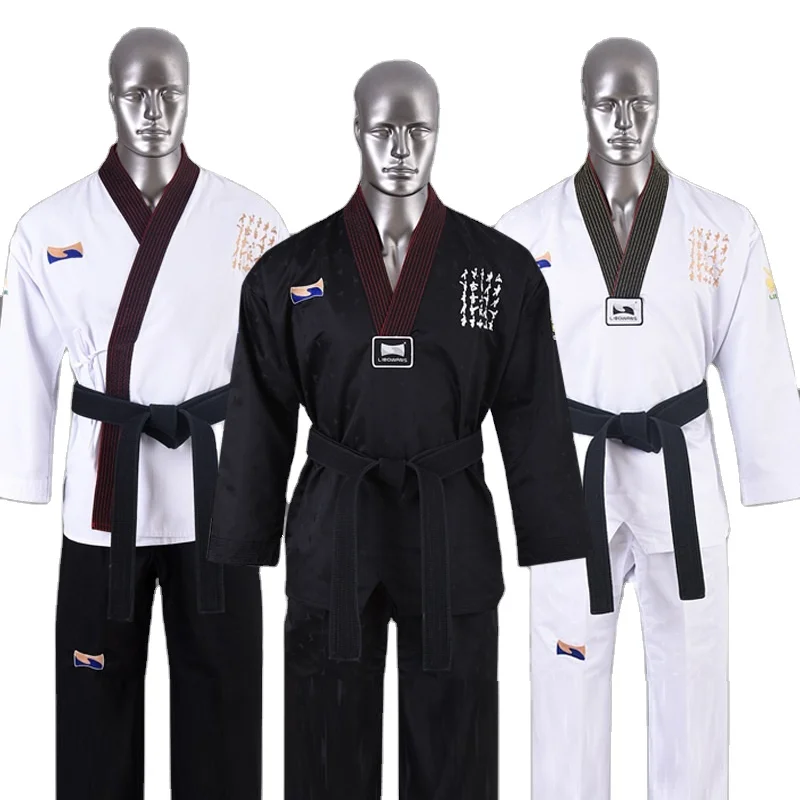 High Quality Black White Taekwondo Uniform Training Taekwondo Suits