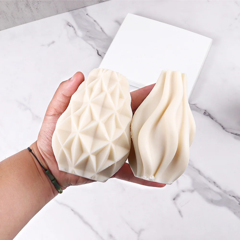 DIY Candle Silicone Mold Making irregular Geometric Waves Mould 3D Shape Resin Epoxy for Handmade Soap Craft Moulds Home Decor