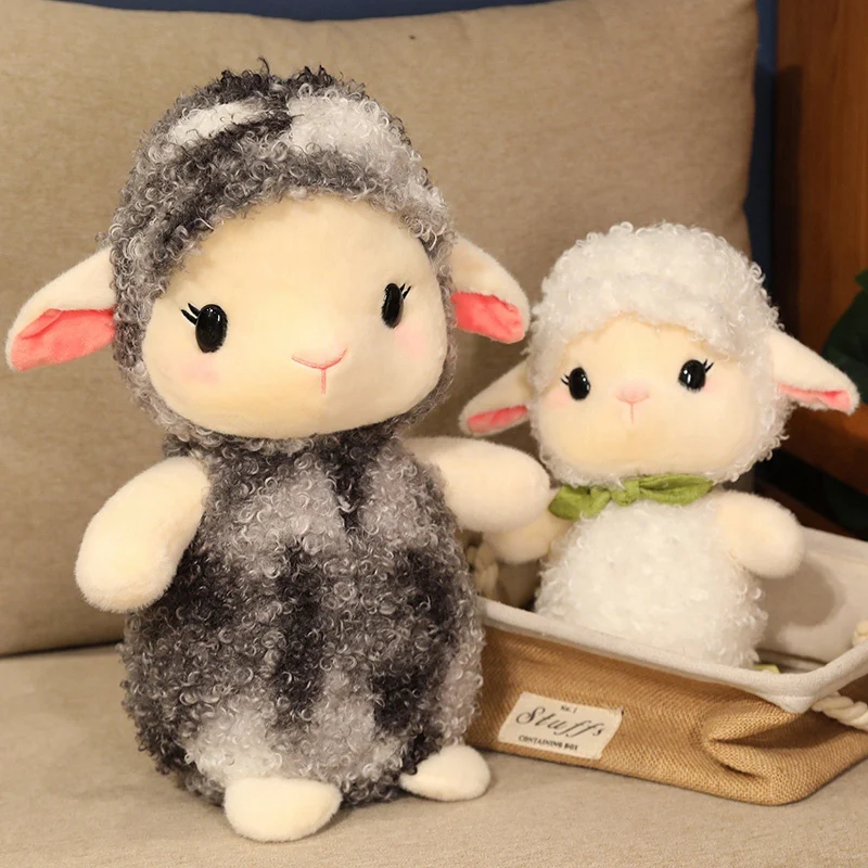 

New Kawaii Fluffy Sheep Plush Toy Cartoon Stuffed Animals Lamb Plushies Doll Anime Soft Kids Toys for Girls Gifts Home Decor