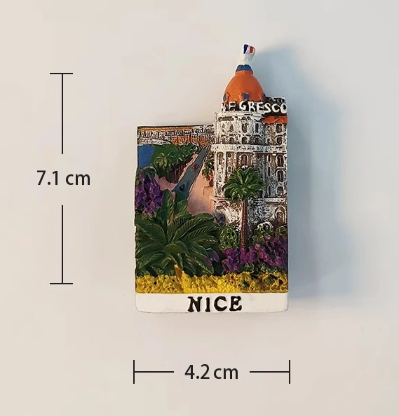 Magnete Frigorifero Antibes Francia - Souvenir In Resina, Dipinto A Mano - Foto 5