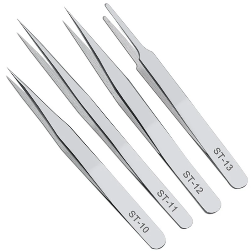 Stainless Steel Long Forceps Straight Head Elbow Tools Tweezers tweezer tool 1 Set