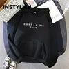 Women Casual Print Loose Hoodies Spring Long Sleeve Hooded Sweatshirt Harajuku Simple Tops Lazy Style Pullover 2023 Streetwear 2