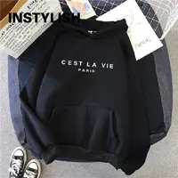 Women Casual Print Loose Hoodies Spring Long Sleeve Hooded Sweatshirt Harajuku Simple Tops Lazy Style Pullover 2023 Streetwear 2