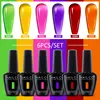 NAILCO 6pcs Ice Transparent Jelly Nail Gel Polish Set Nude Pink Crystal Color Semi Permanent Hybrid Varnish Soak Off Nails 2