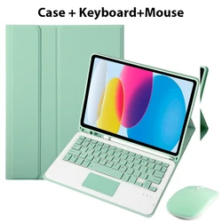 Premium Keyboard Case with Mouse - A7 10.4inch (Green 2)