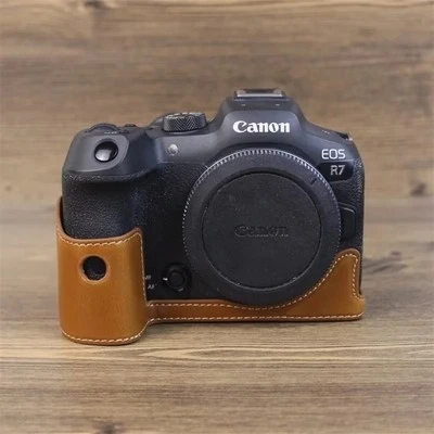Canon R50 R100 Camera Leather Half Body Base Case for Canon EOS R50 EOS  R100