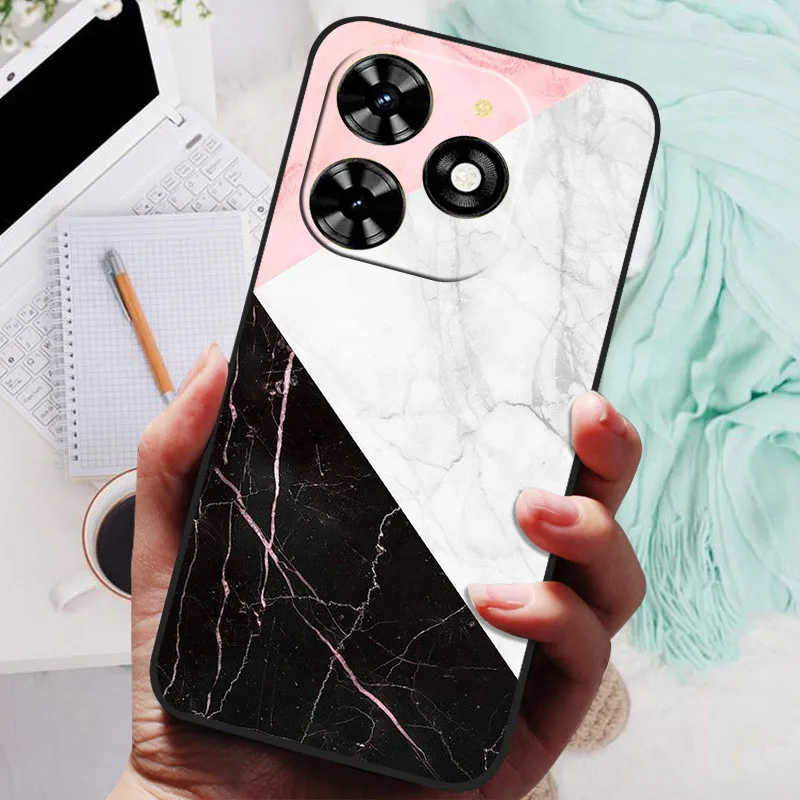 Black Silicone Bumper Case with Wolf and Lions Design - Soft TPU Cover