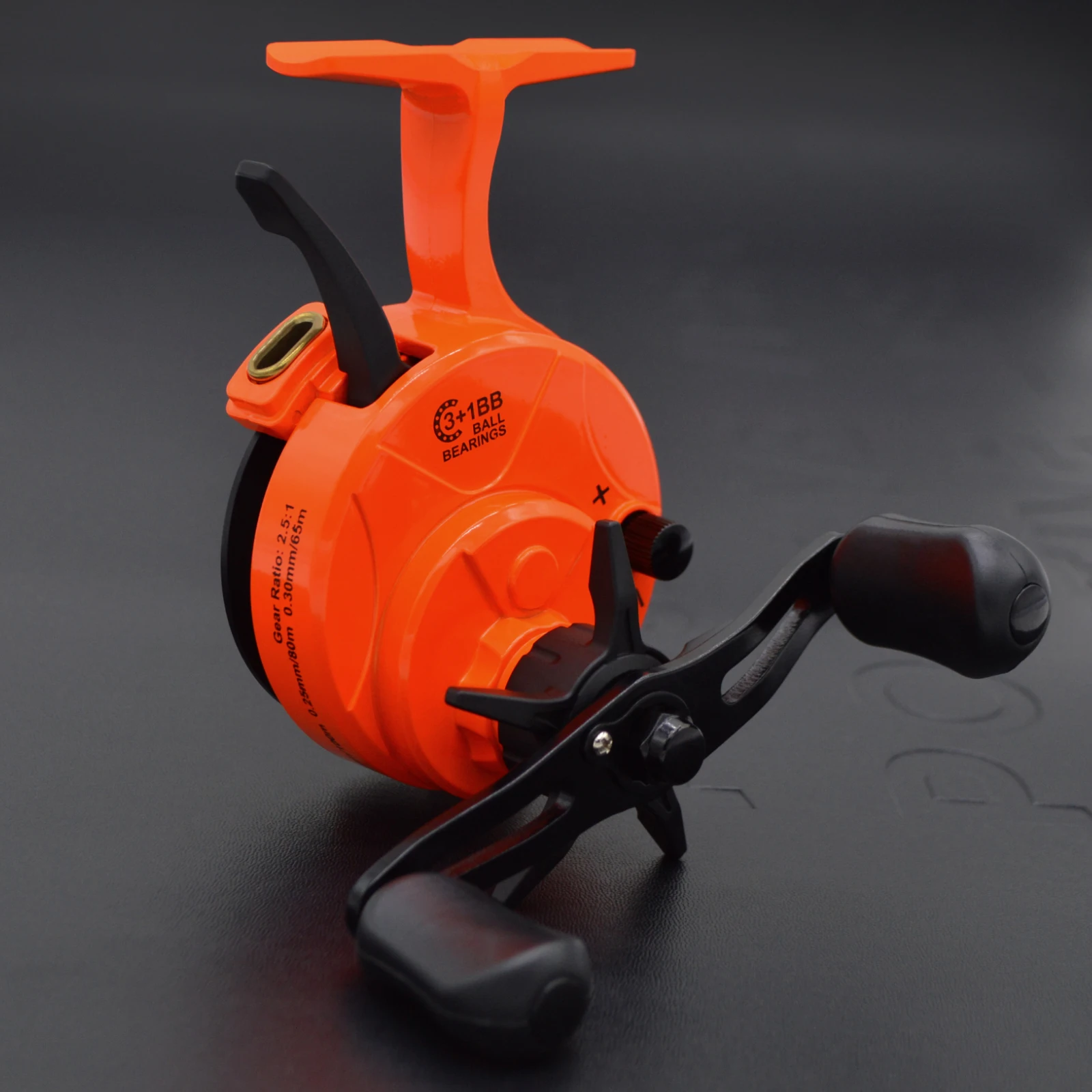 CAMEKOON FW500-II Inline Ice Reel Free Spool Trigger Drop System 2.5:1  Ultra Smooth Strength Raft Fish Coil for Winter Fishing