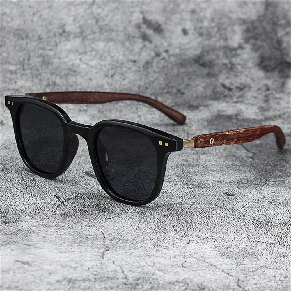 Hot Sale Vintage Sunglasses Retro Women Men Wood Grain Eyewear Polarized Eyeglasses Outdoor UV Protection Travel Sun Glasses