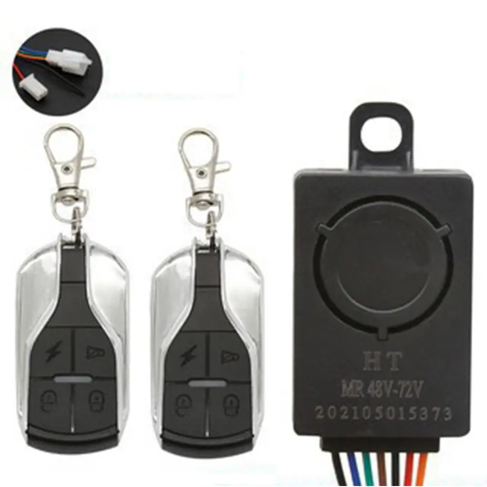 Smart Alarm Device Double Remote Control Anti-theft Lock Waterproof Dust-proof Anti-theft Alarm Kits for Bicycle Motorcycle