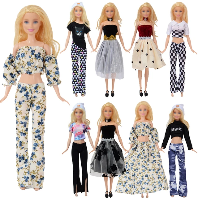 5 pçs conjunto de barbies boneca brinquedo roupas acessórios barbies roupas  para boneca barbie & 1/