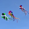 3D 4-meter Rainbow Colorful Nylon Soft Inflatable Kite Hanger Float Tail Strap Spiral Tail Hanger Free Connecting Rod Package 5