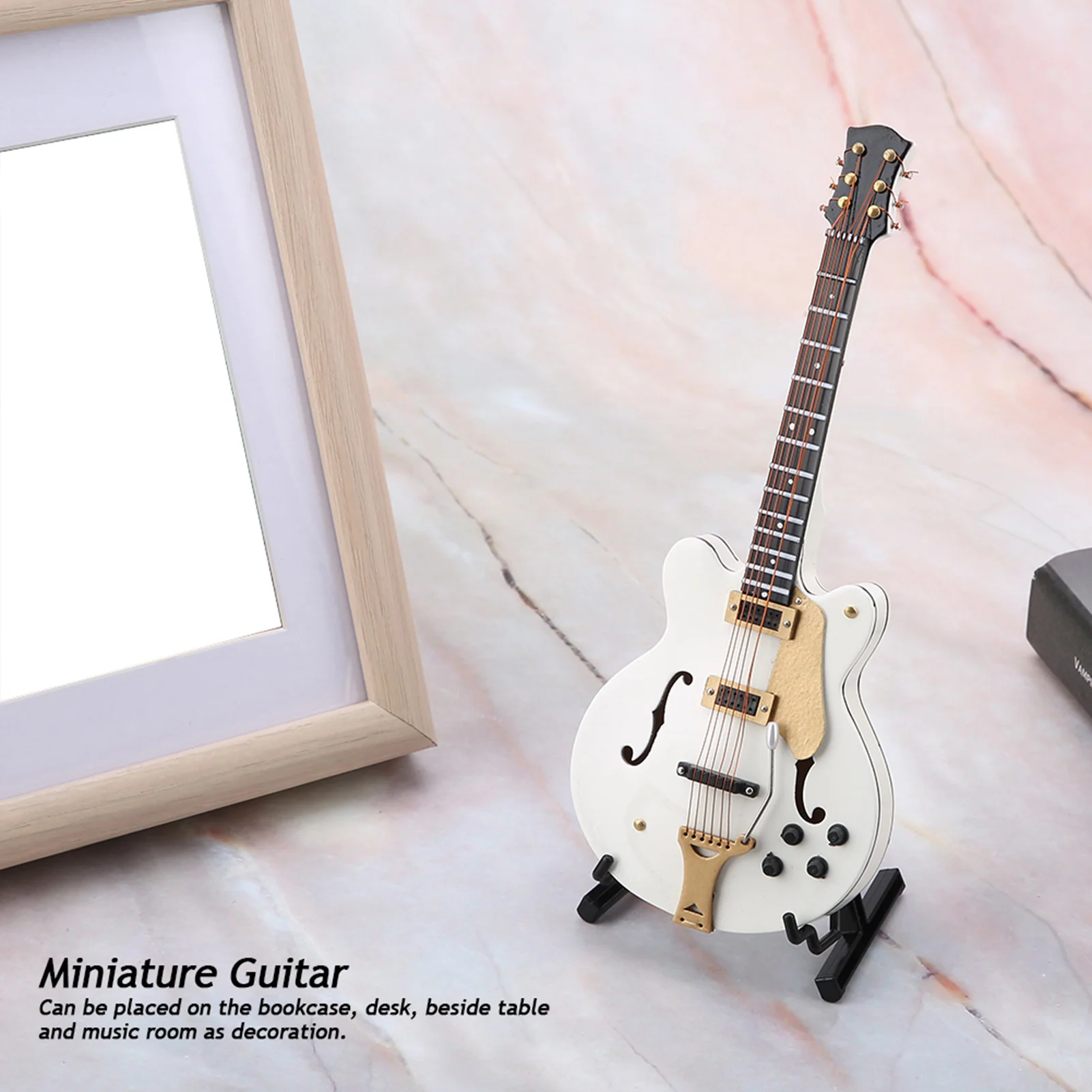 Instrument Model Musical Model 7in White Miniature Electric Guitar ...