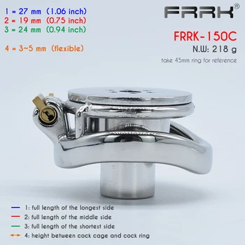 FRRK Inverted Plugged Metal Chastity Cage with Cylinder Design for Men BDSM Games Play Stainless Steel Denial Pleasure Sex Toy 6