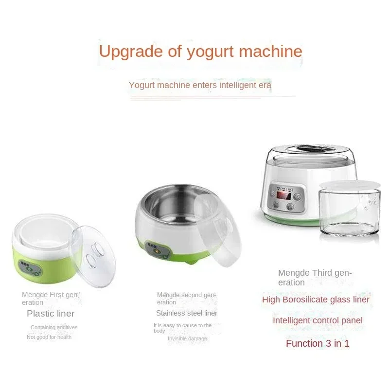 3 in 1 Electric Yogurt Maker Automatic Fermenter Yoghurt Ceramic Container Cups Natto Rice Wine Ferment Machine Yogurt Machine yogurt maker