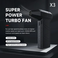 Handheld Brushless Motor 130,000 RPM 3nd Generation X3 Violent Blower Mini Turbo Jet Fan Wind Speed 52m/s industrial Duct Fan 1