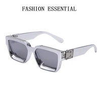Carré surdimensionné millionnaire mode lunettes De soleil De luxe pour hommes Vintage lunettes De soleil femmes Sonnenbrille Gafas De Sol Lentes 3