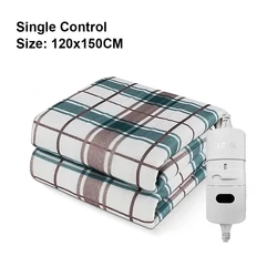 Cozy Heated Electric Blanket with Thickened Automatic Thermostat - EU (120x150cm Gray Green)
