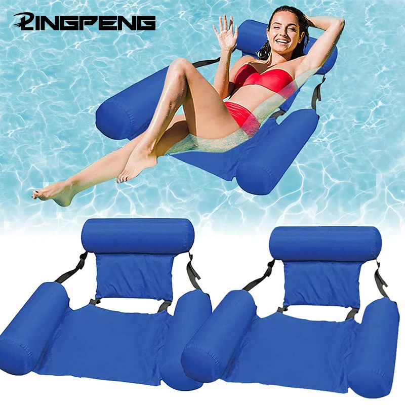 

Inflatable Pool Float Chair Floating Pool Chair Lounge Floats for Adults with Backrest Swimming Pool Float Lounge Chair