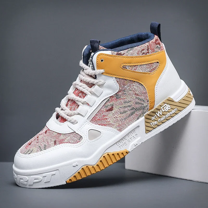 High Top Mens Casual Shoes Breathable Fashion Mens Running Shoes Comfortable Outdoor Platform Lightweight Male Walking Sneakers 3