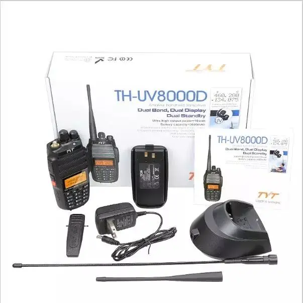

128 Channels TH-UV8000D Handheld Radio Tyt Walkie Talkie with Display Screen