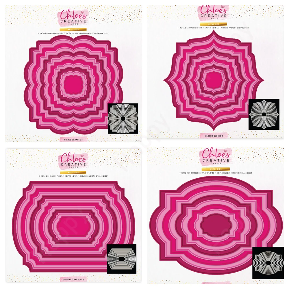 눈송이 직사각형 및 타원형 다이, 금속 공예 절단 다이, DIY 스크랩북 종이 장식, 2024 엠보싱 템플릿, 신제품