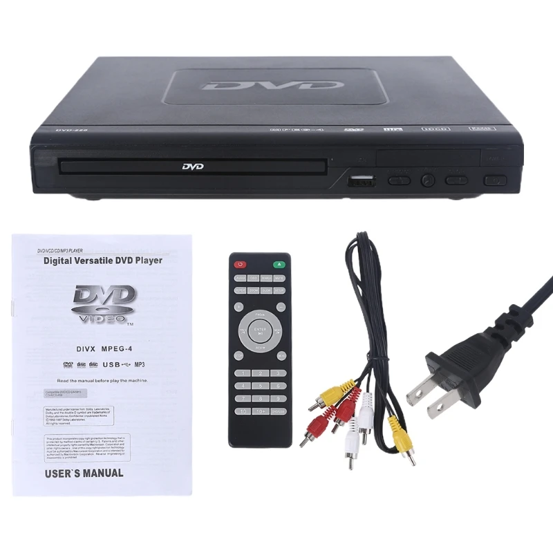 1080P Desktop DVD Media Player for TV Region AV Output USB Top Quality