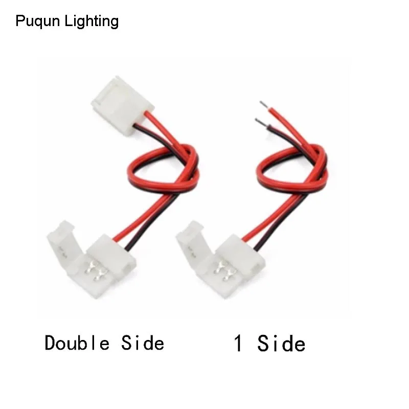 2 Pin 10mm LED Strips Lights Connector Splice Clip For SMD 5050 5630