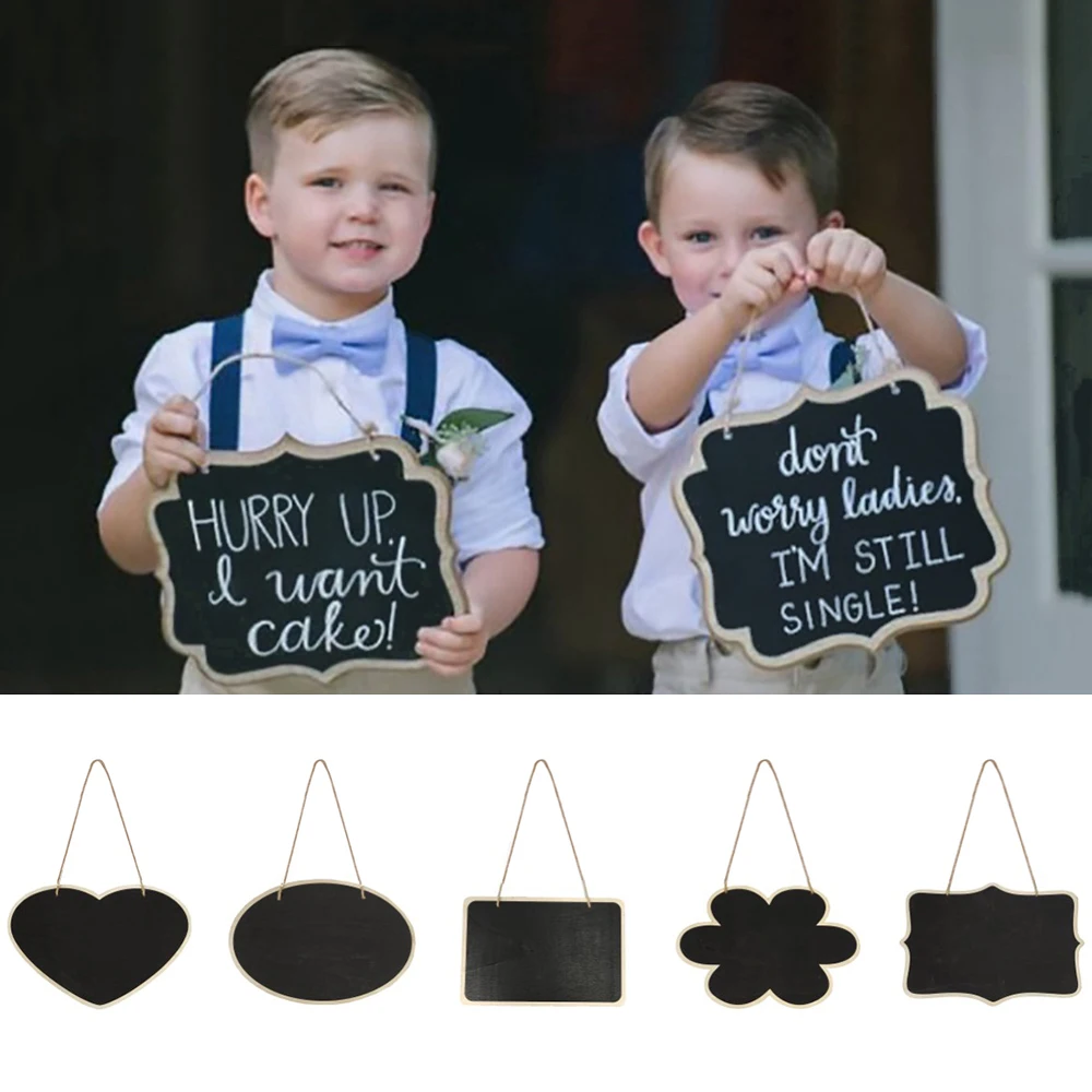 WeddingWoodenBlackboardUniversalMessageHangingBoardMrMrs