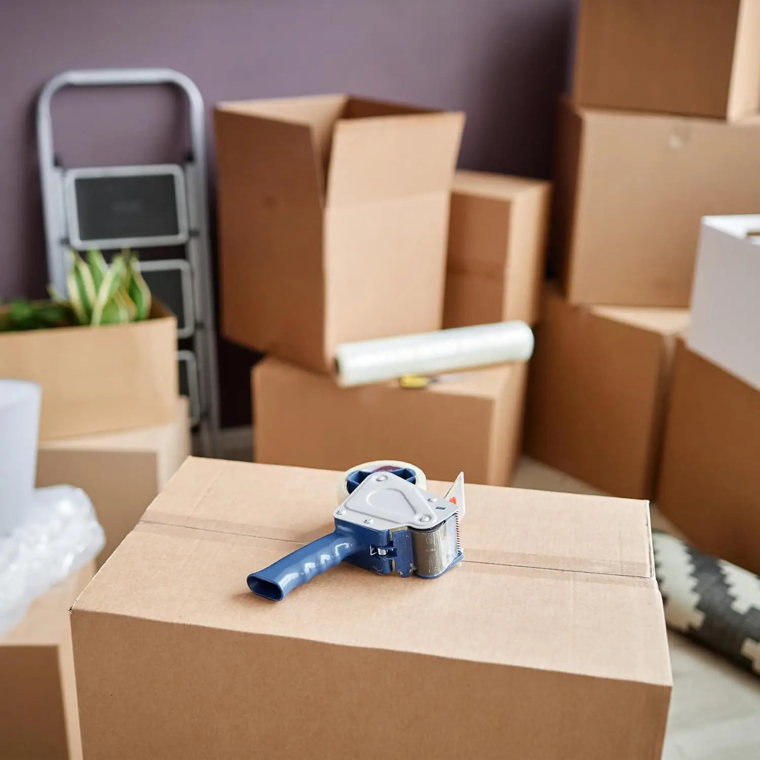 Packing Tape, Heavy Duty 2in x 55yd Clear (1-Pack) Extra Long Strong Clear Packaging Tape Roll Ideal for Warehouse, Office