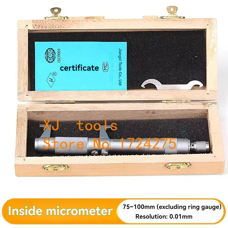 Precision Inner Hole Measurement Micrometer Tool, 5-100mm Range