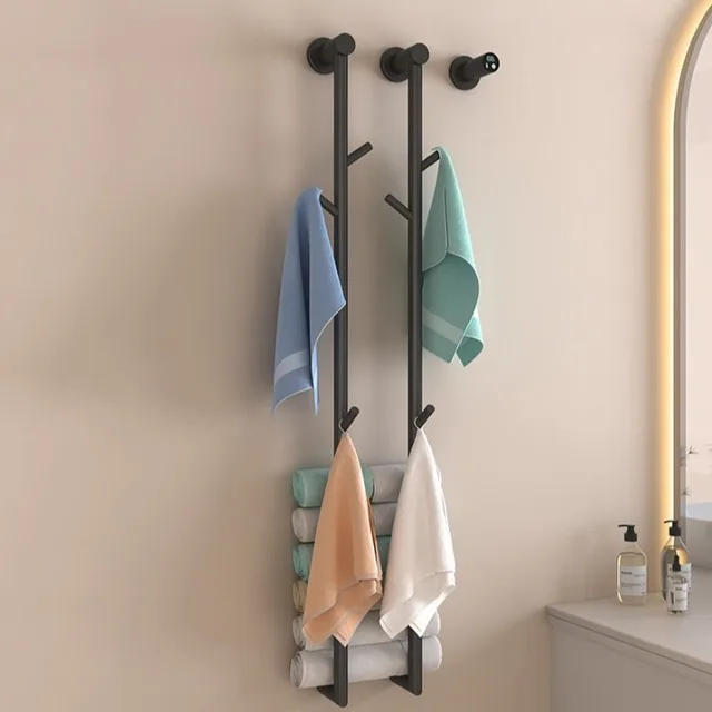 ราวแขวนผ้าอุ่นไฟฟ้า สแตนเลส กันน้ำ ควบคุมเวลา ดีไซน์ทันสมัย อุปกรณ์เสริมในห้องน้ำ 1