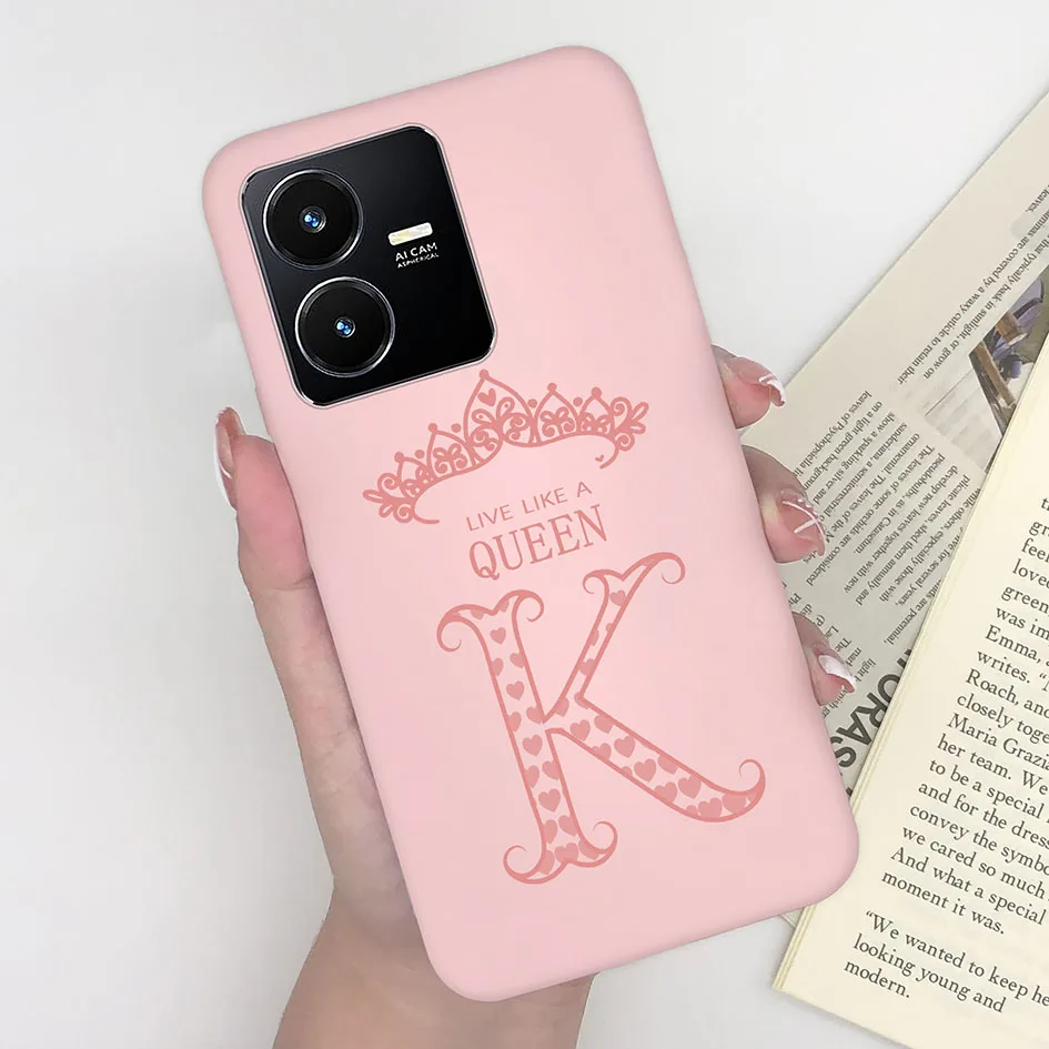 Luxury Fashion Matte Crown Alphabet Pattern Soft Phone Cover