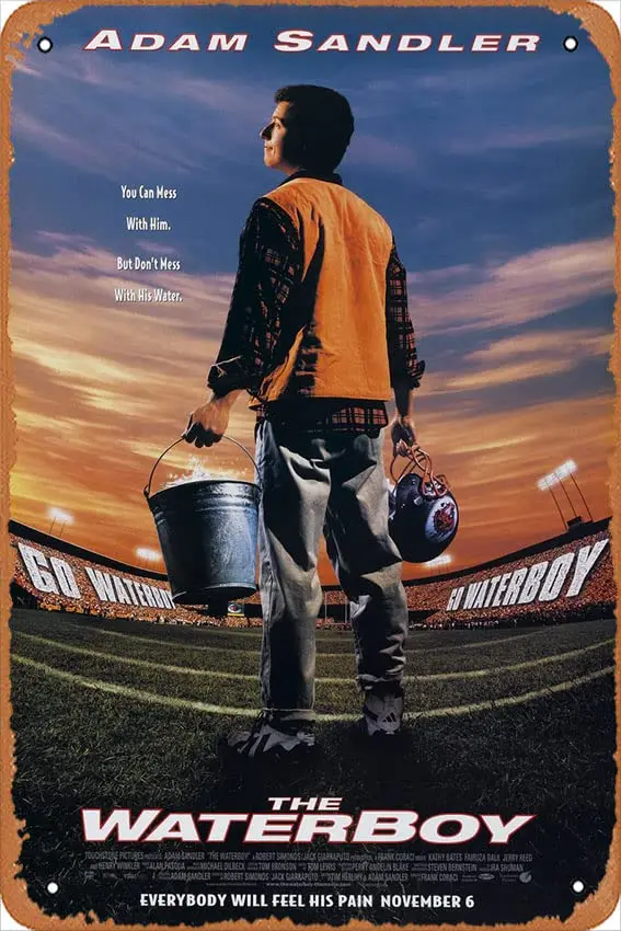 Металлический Ретро-плакат с изображением водяного мальчика, фильма Адама сандлера, задний плакат, Декор для дома, бара, паба, гаража, подарки, украшение для стен дома 8x12 дюймов