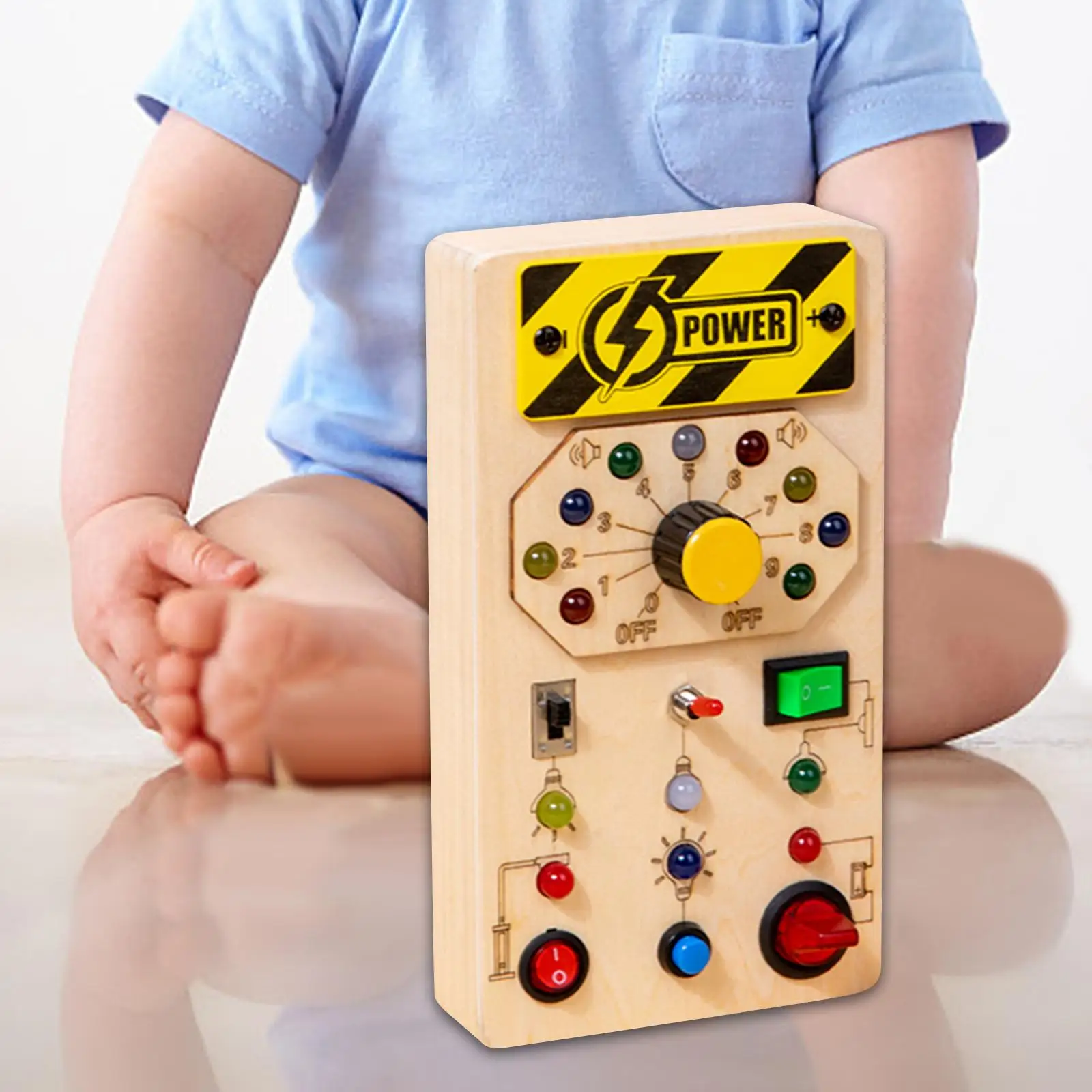 

Деревянная рабочая доска с искусственными элементами Раннее Обучение обучающая с переключателем мелкой моторики деревянная сенсорная игрушка для мальчиков девочек детей